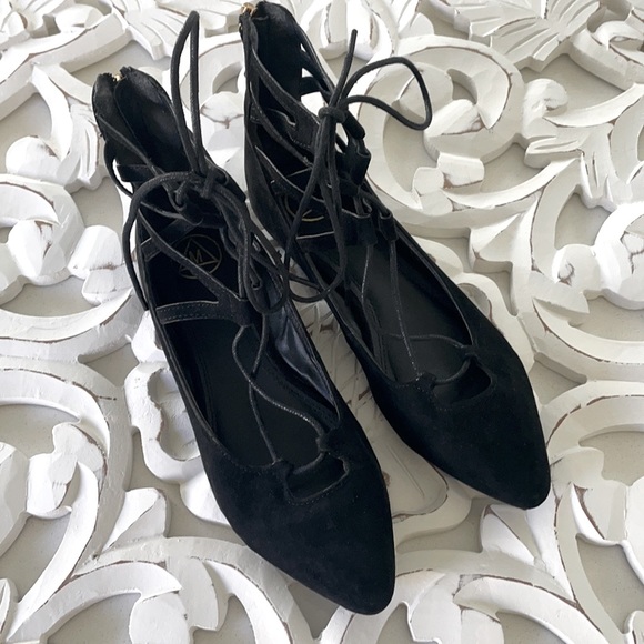 Missguided Shoes - Missguided Lace Up Flats Black Size 7